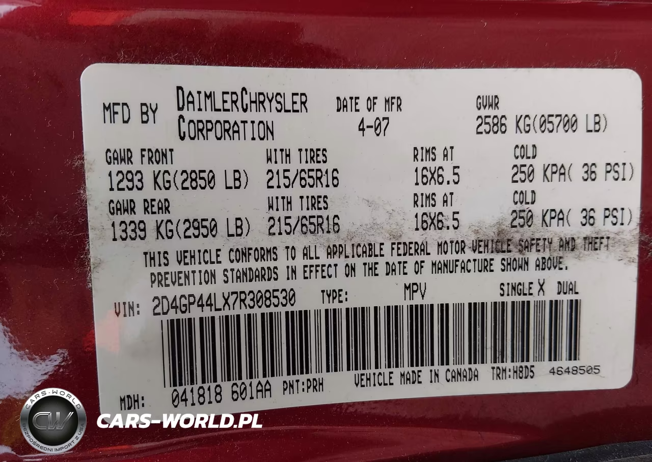 2007 Dodge Grand Caravan Sxt VIN:2D4GP44LX7R308530 - 9