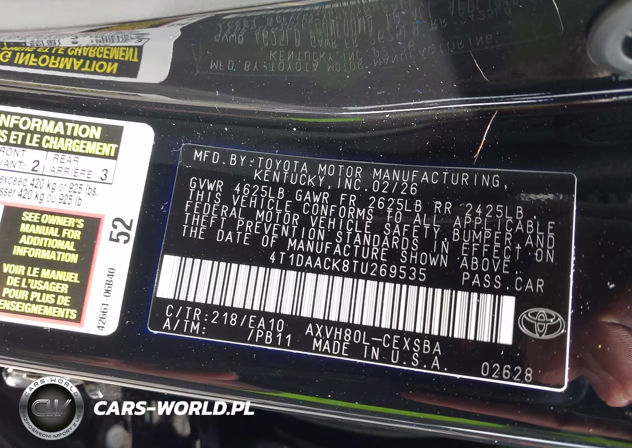 2026 Toyota Camry Se VIN:4T1DAACK8TU269535 - 9