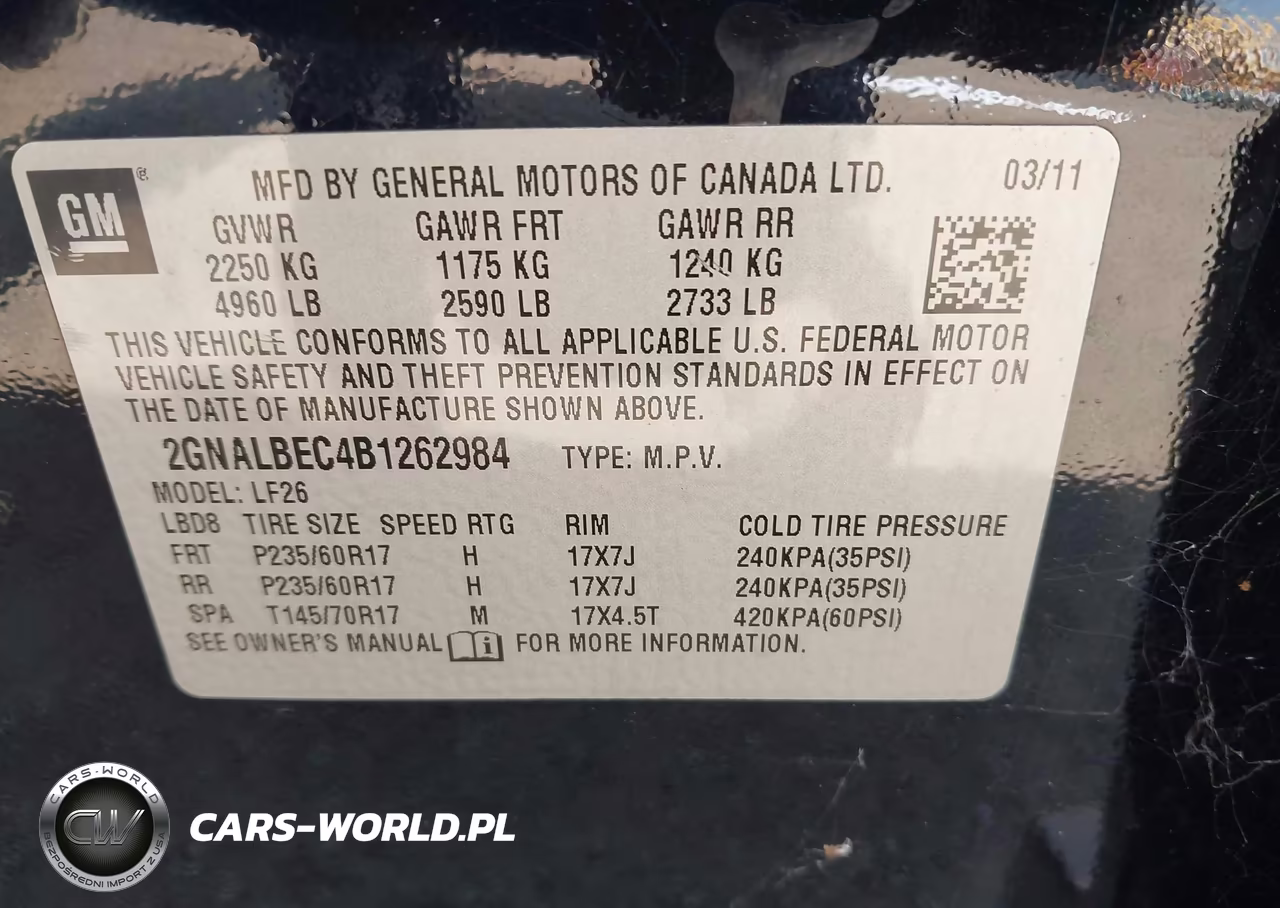 2011 Chevrolet Equinox Ls VIN:2GNALBEC4B1262984 - 9