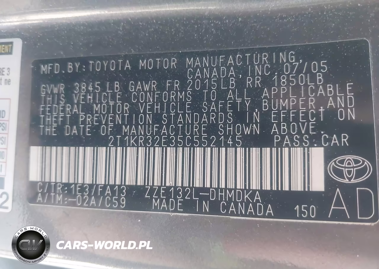 2005 Toyota Matrix VIN:2T1KR32E35C552145 - 9