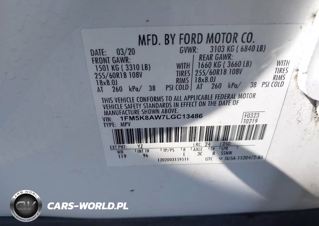2020 Ford Police Interceptor Utility VIN:1FM5K8AW7LGC13486 - 9