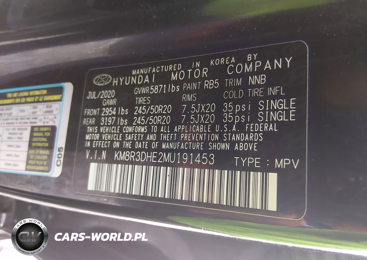 2021 Hyundai Palisade Sel VIN:KM8R3DHE2MU191453 - 9