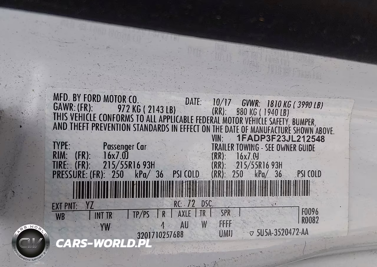 2018 Ford Focus Se VIN:1FADP3F23JL212548 - 9