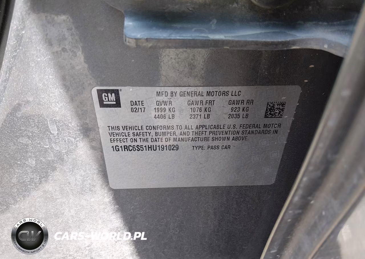 2017 Chevrolet Volt Lt VIN:1G1RC6S51HU191029 - 9