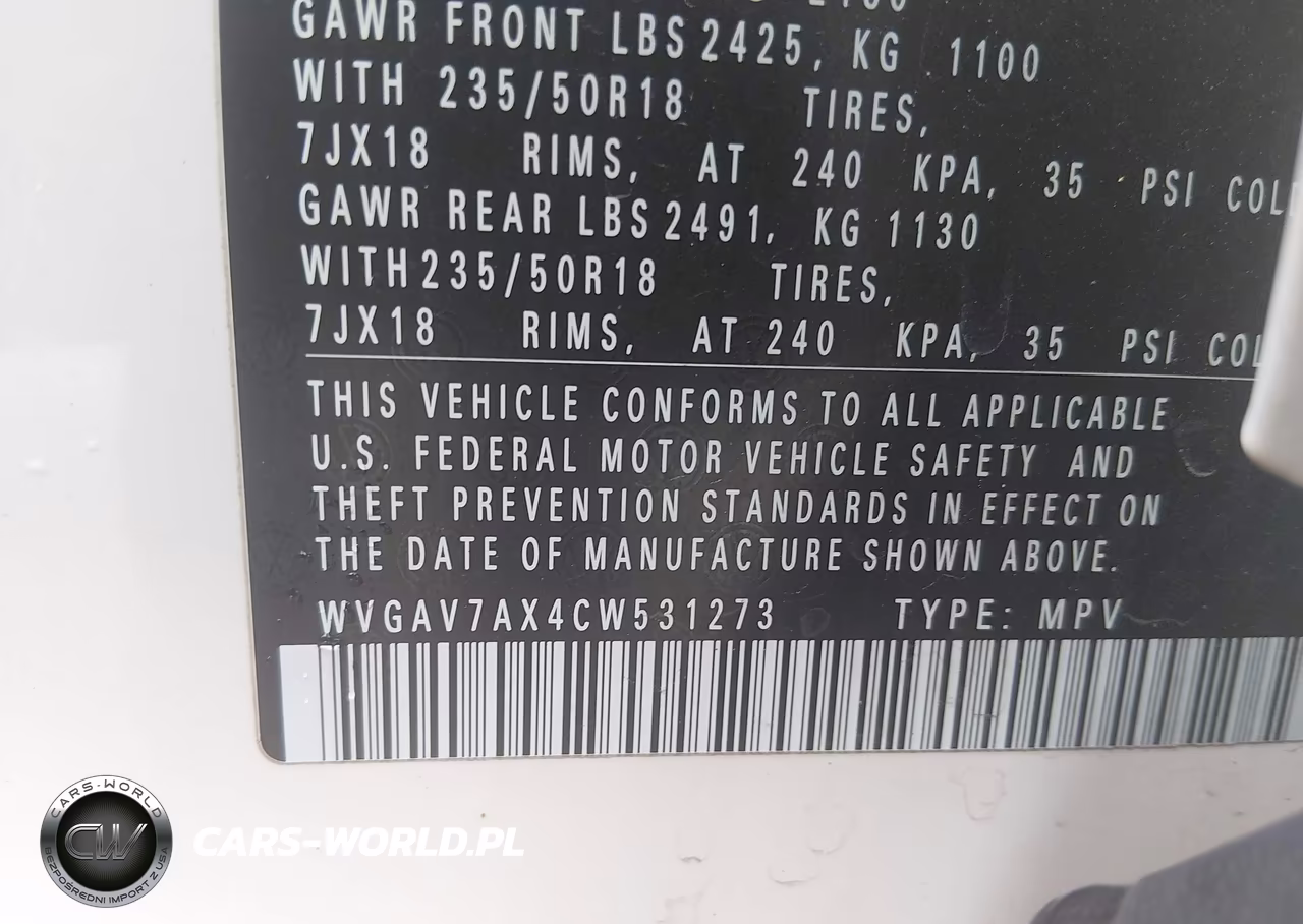 2012 Volkswagen Tiguan Le-S-Se-Sel VIN:WVGAV7AX4CW531273 - 9