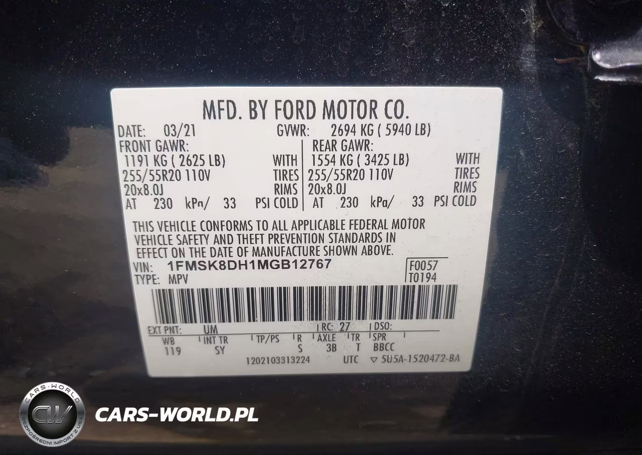 2021 Ford Explorer Xlt VIN:1FMSK8DH1MGB12767 - 9