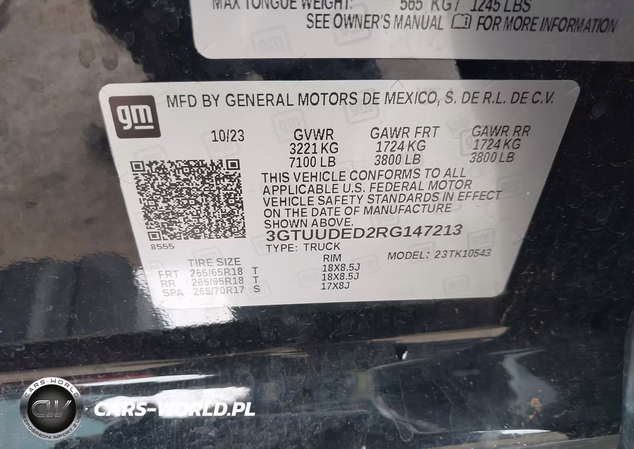 2024 GMC Sierra 1500 4Wd Short Box Slt VIN:3GTUUDED2RG147213 - 9