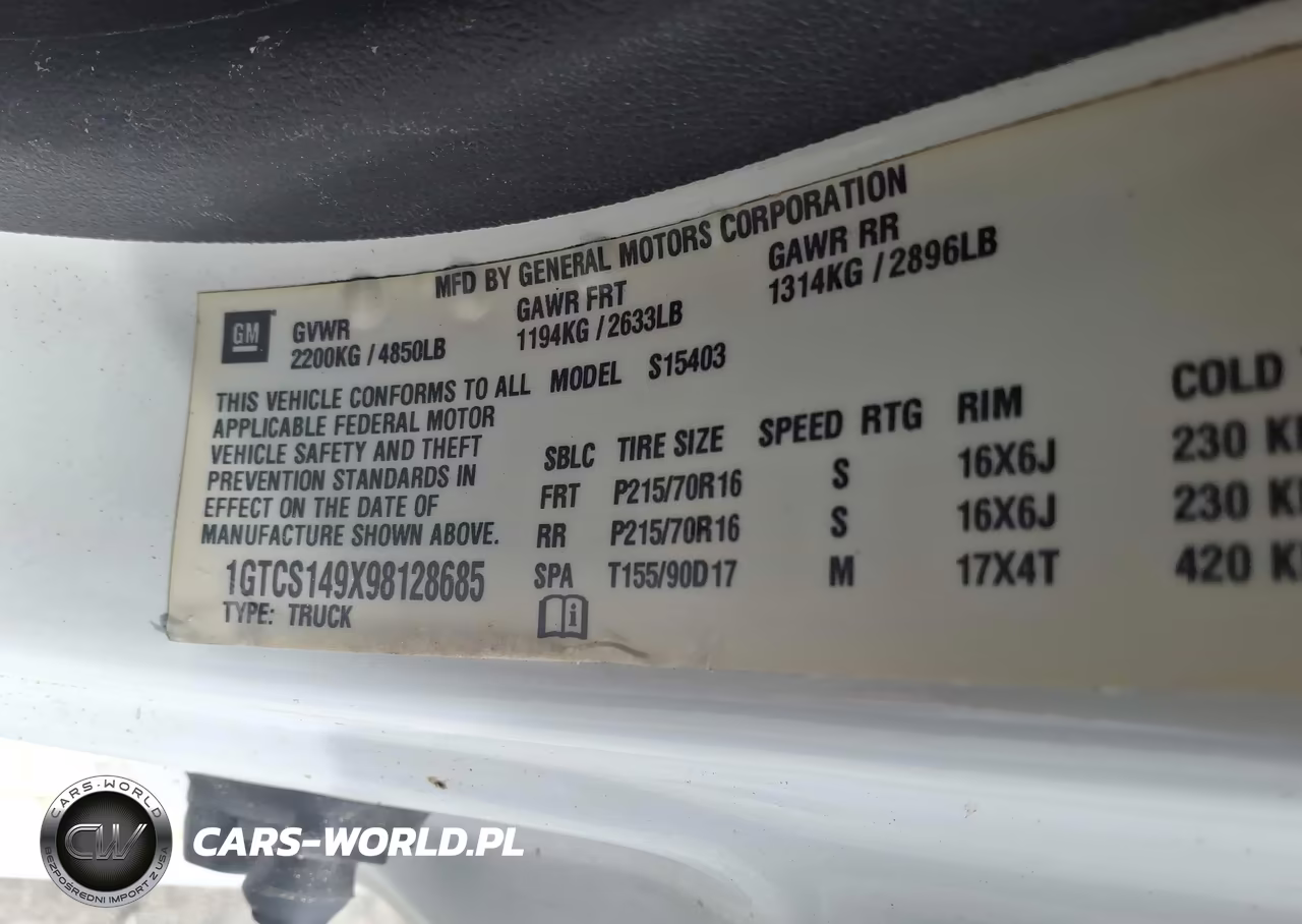 2009 GMC Canyon Work Truck VIN:1GTCS149X98128685 - 9