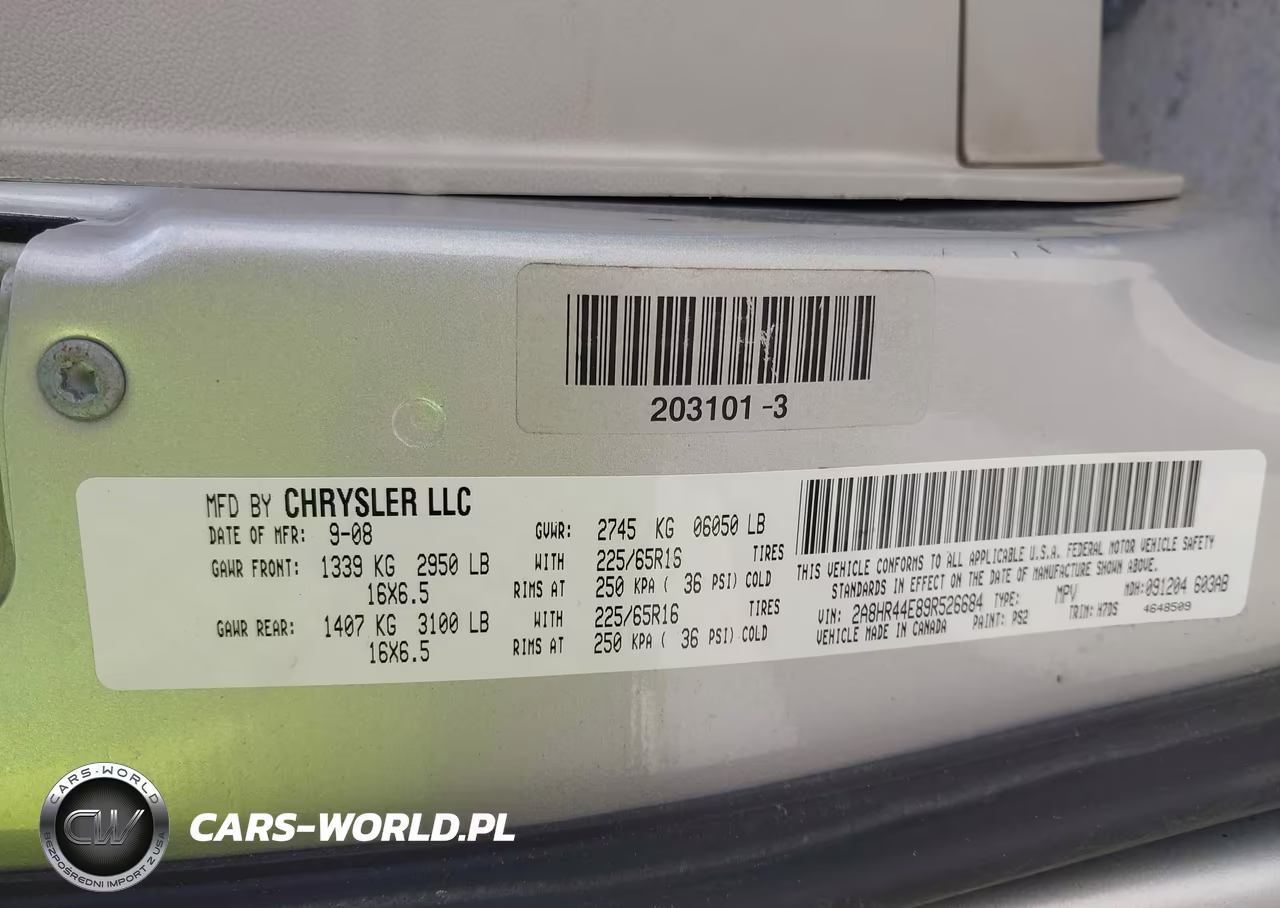 2009 Chrysler Town & Country Lx VIN:2A8HR44E89R526684 - 9
