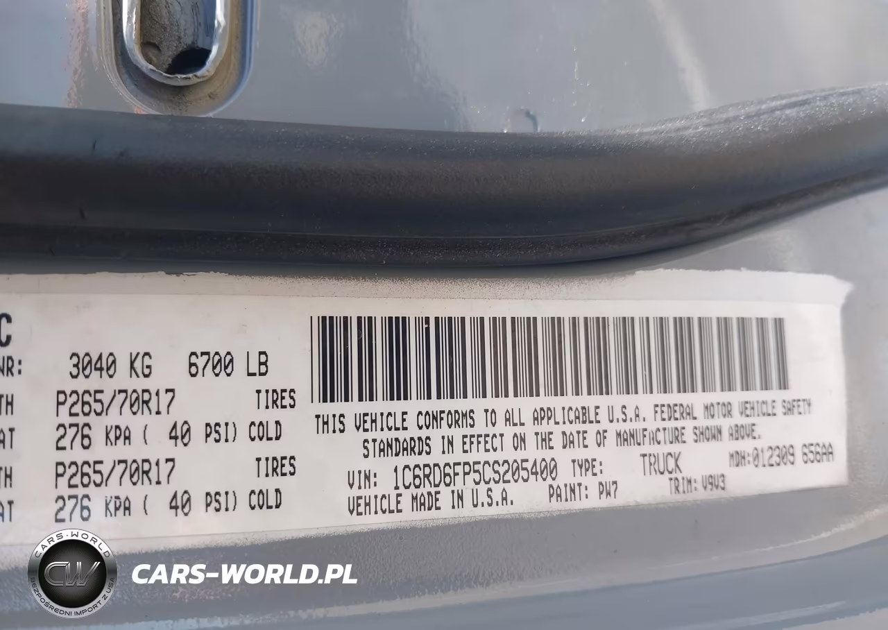 2012 Ram 1500 St VIN:1C6RD6FP5CS205400 - 9