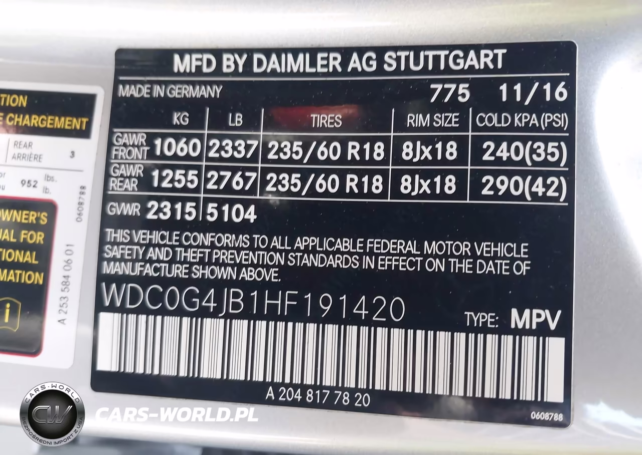 2017 Mercedes-Benz Glc 300 VIN:WDC0G4JB1HF191420 - 9