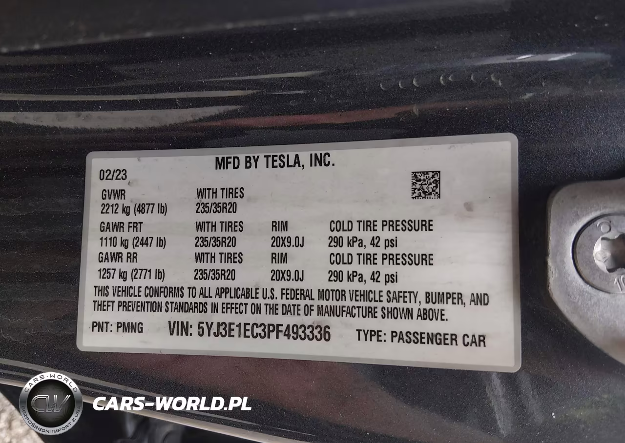 2023 Tesla Model 3 Performance Dual Motor All-Wheel Drive VIN:5YJ3E1EC3PF493336 - 9