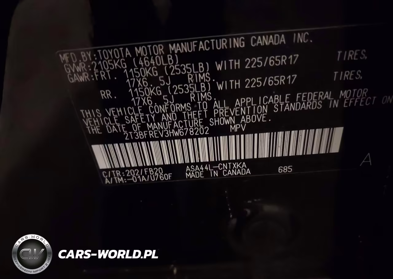 2017 Toyota Rav4 Le VIN:2T3BFREV3HW678202 - 9