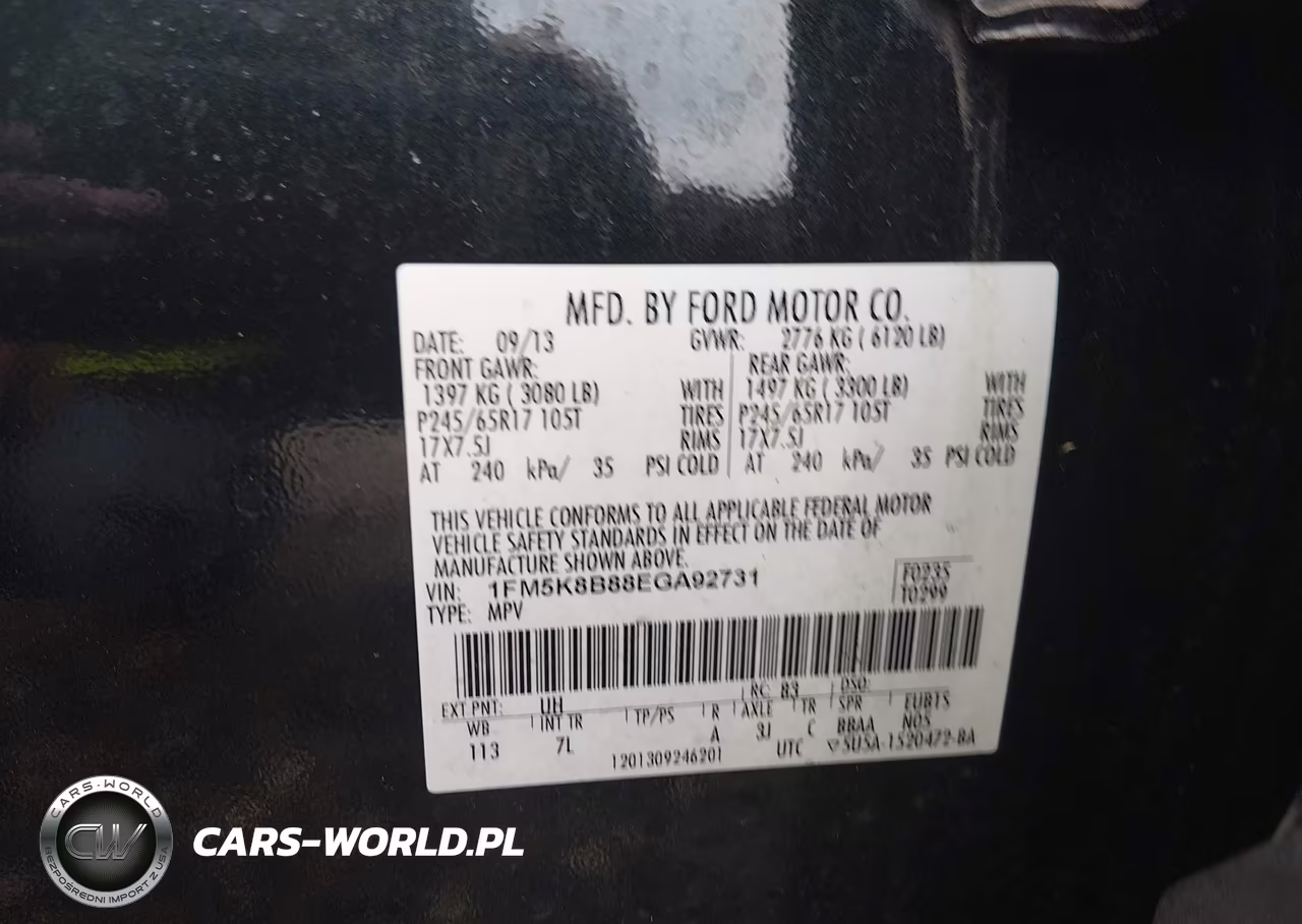 2014 Ford Explorer VIN:1FM5K8B88EGA92731 - 9