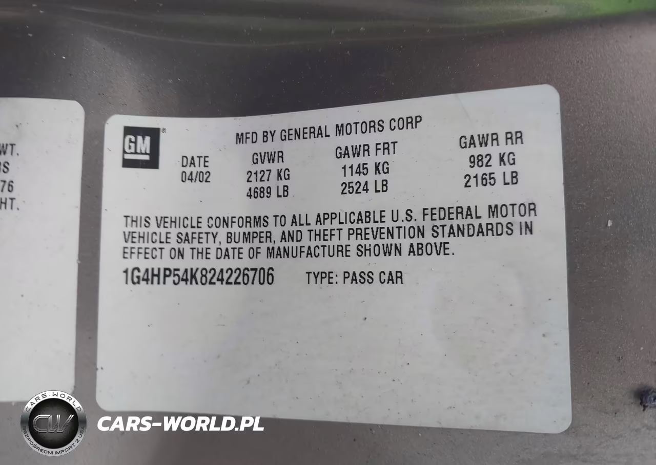 2002 Buick Lesabre Custom VIN:1G4HP54K824226706 - 9