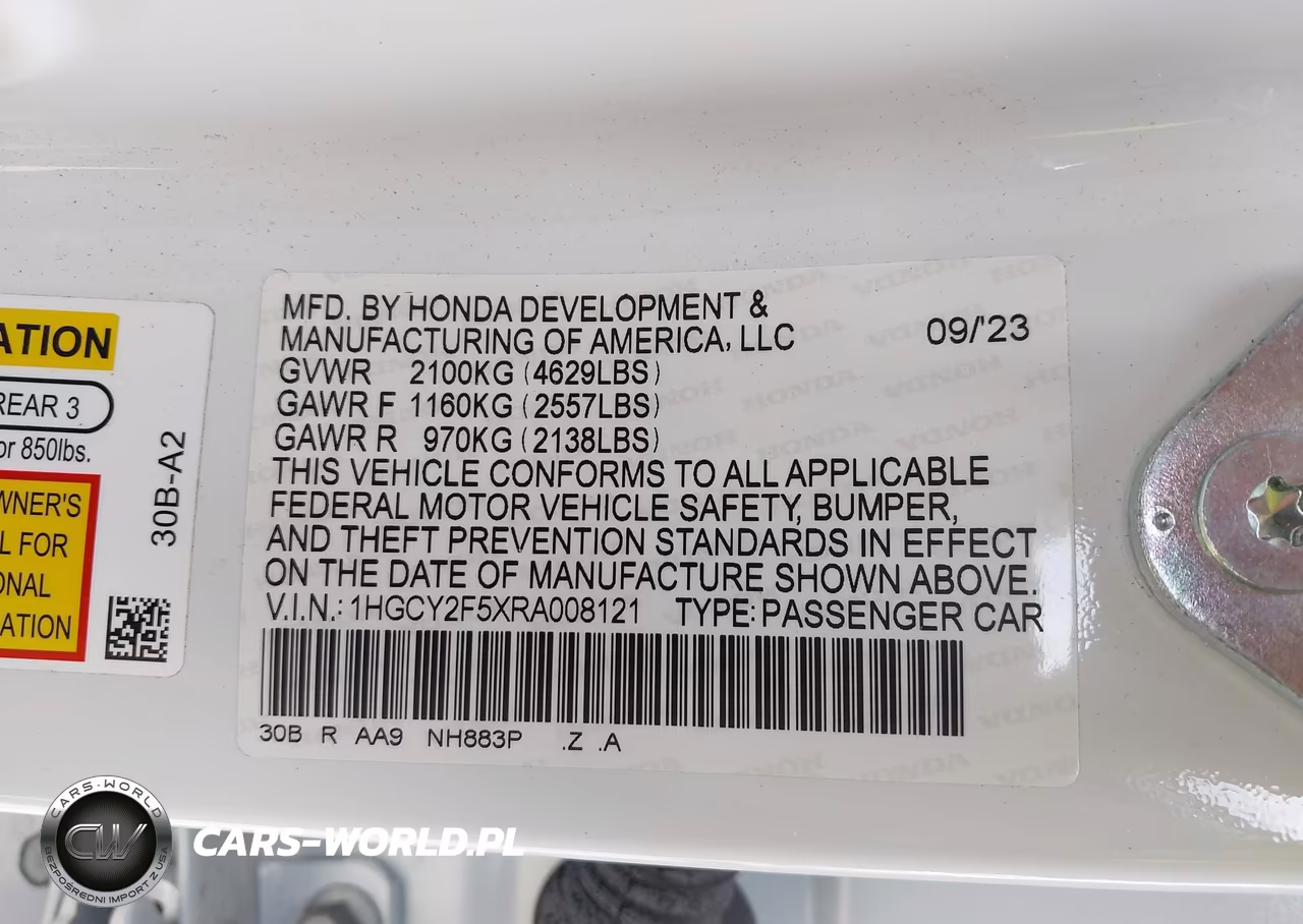 2024 Honda Accord Hybrid Sport VIN:1HGCY2F5XRA008121 - 9