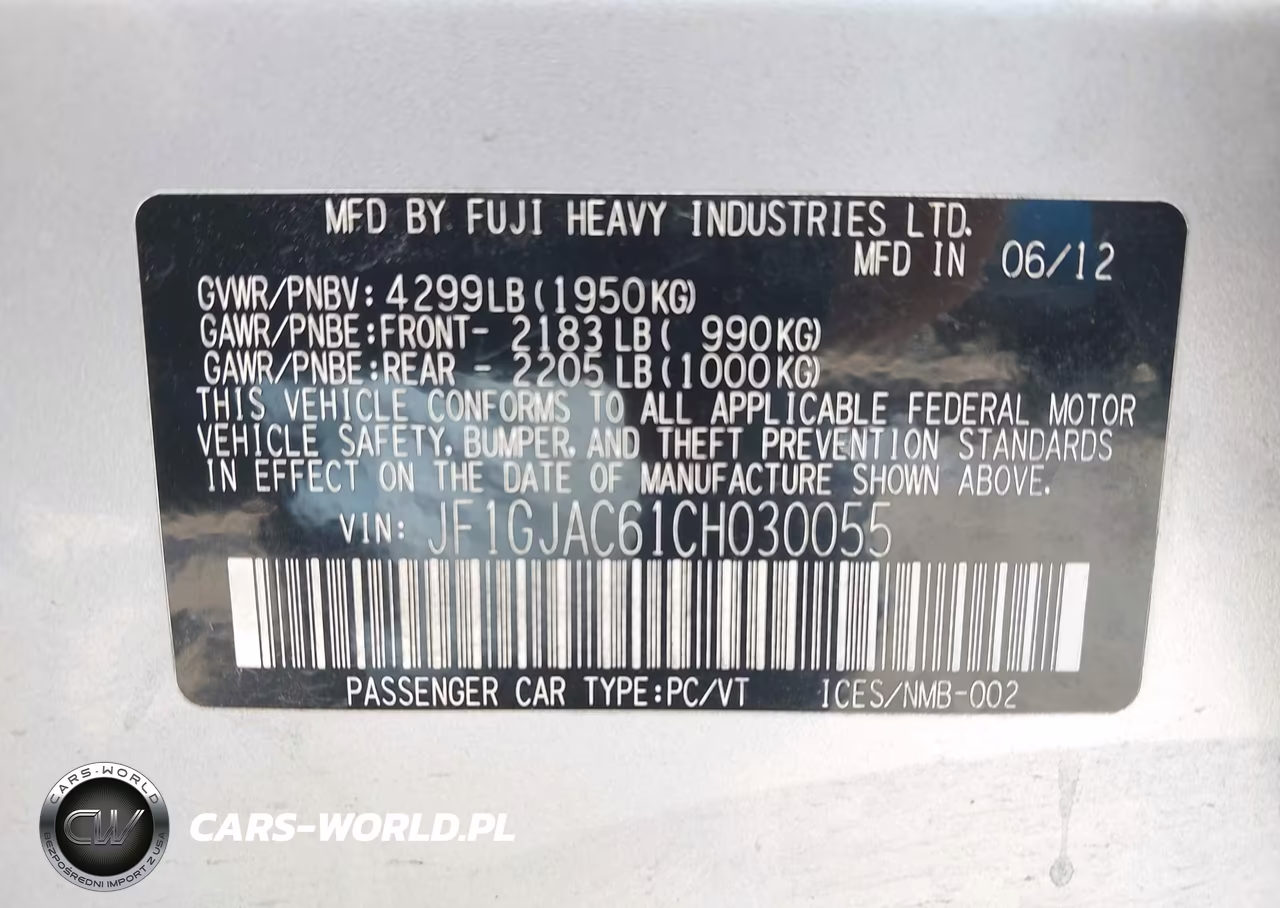 2012 Subaru Impreza 2.0I Premium VIN:JF1GJAC61CH030055 - 9