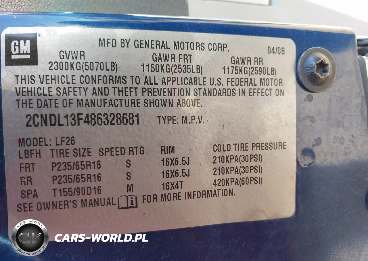 2008 Chevrolet Equinox Ls VIN:2CNDL13F486328681 - 9
