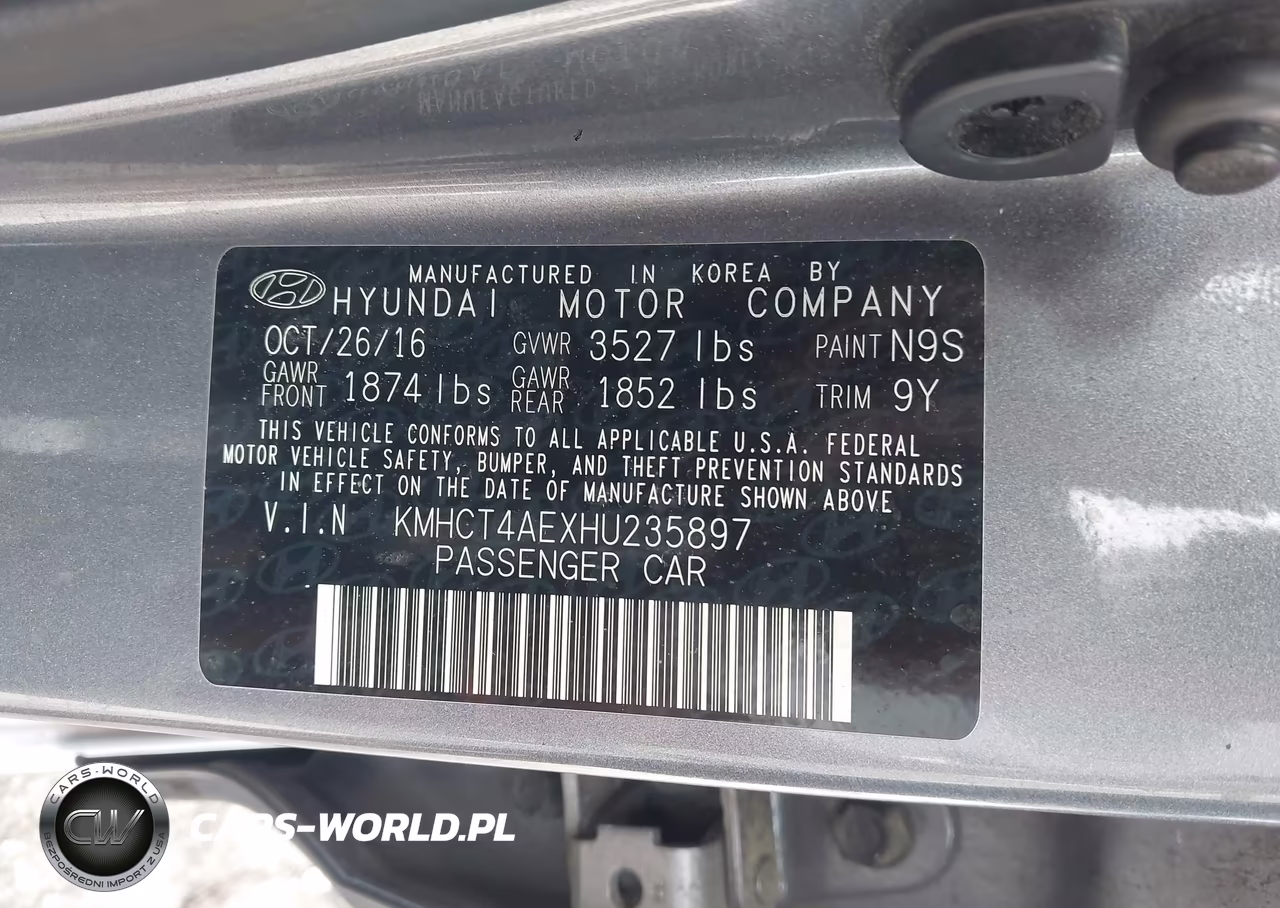 2017 Hyundai Accent Se VIN:KMHCT4AEXHU235897 - 9