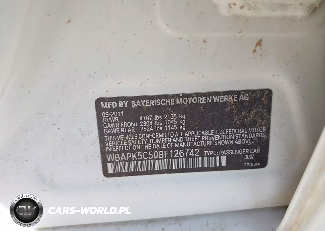 2011 BMW 328I xDrive VIN:WBAPK5C50BF126742 - 9
