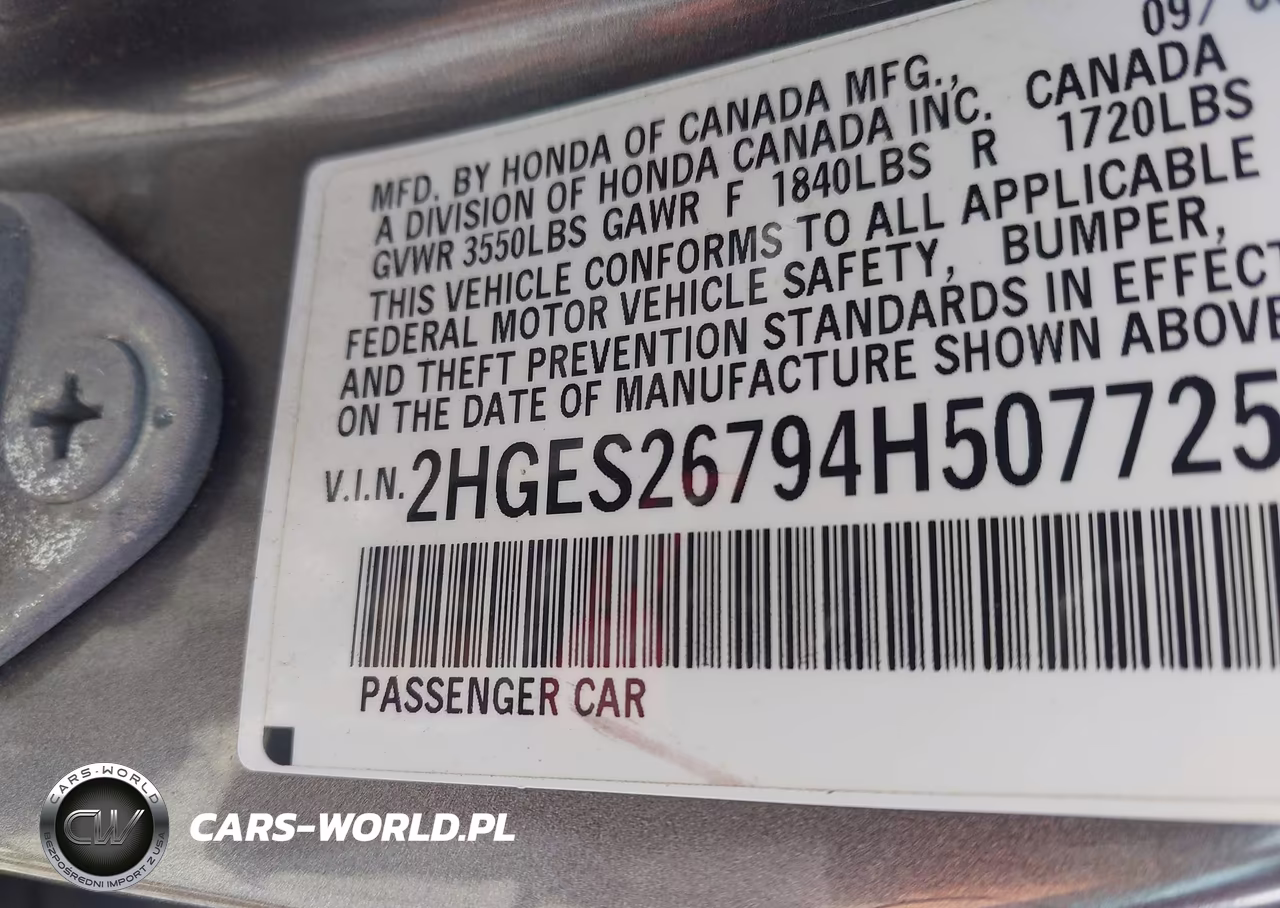 2004 Honda Civic Ex VIN:2HGES26794H507725 - 9
