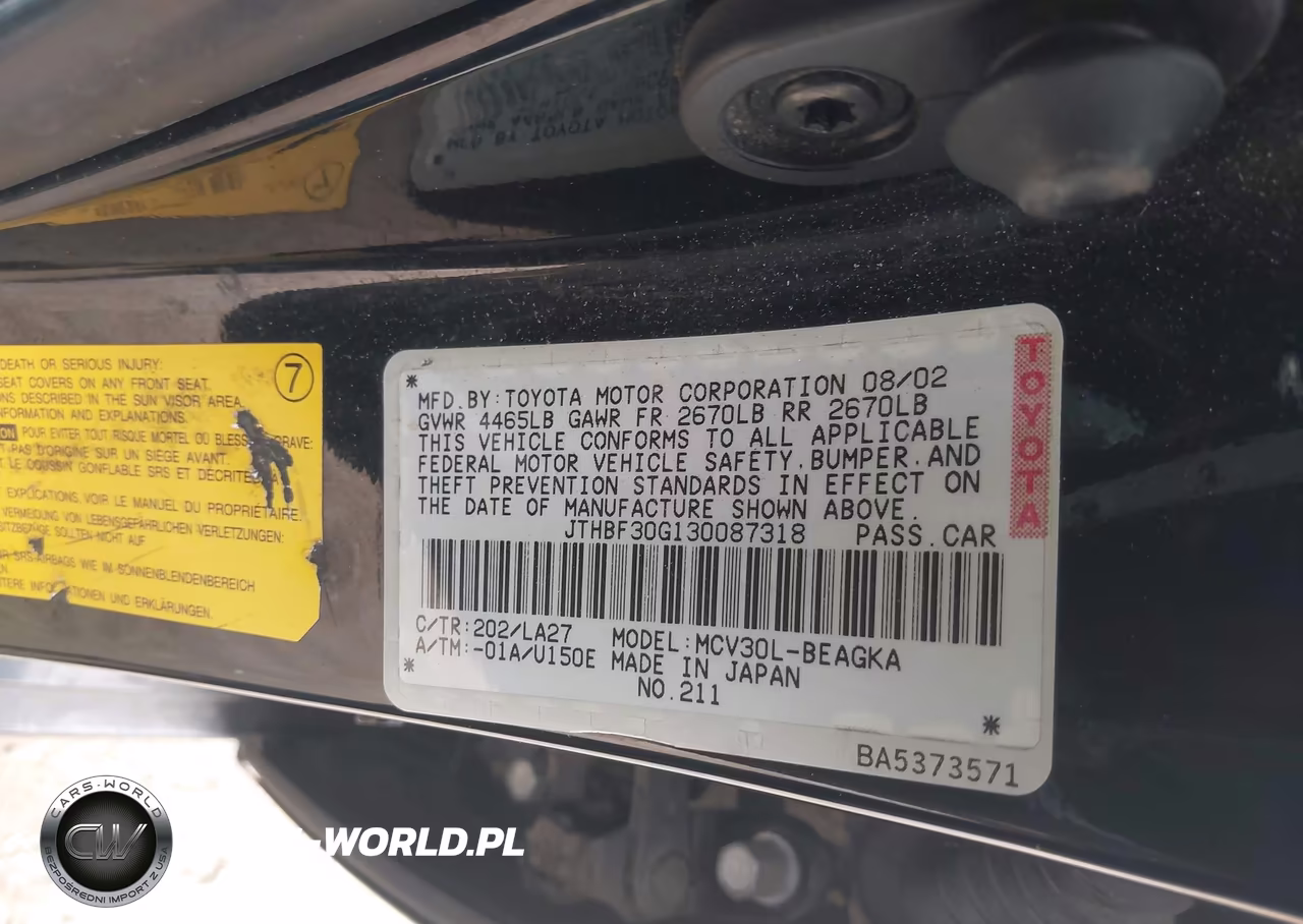 2003 Lexus Es 300 VIN:JTHBF30G130087318 - 9