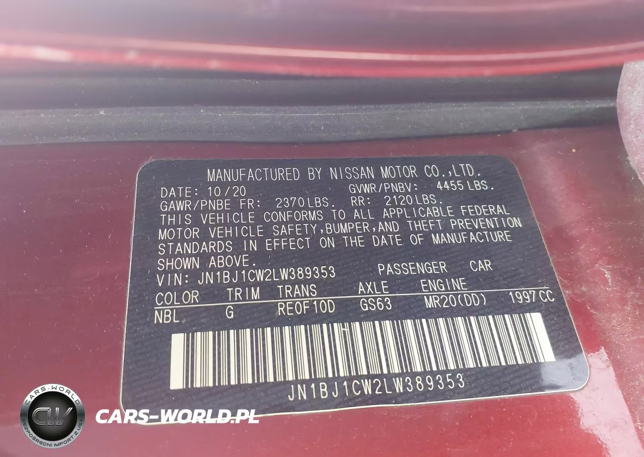 2020 Nissan Rogue Sport S Awd Xtronic Cvt VIN:JN1BJ1CW2LW389353 - 9