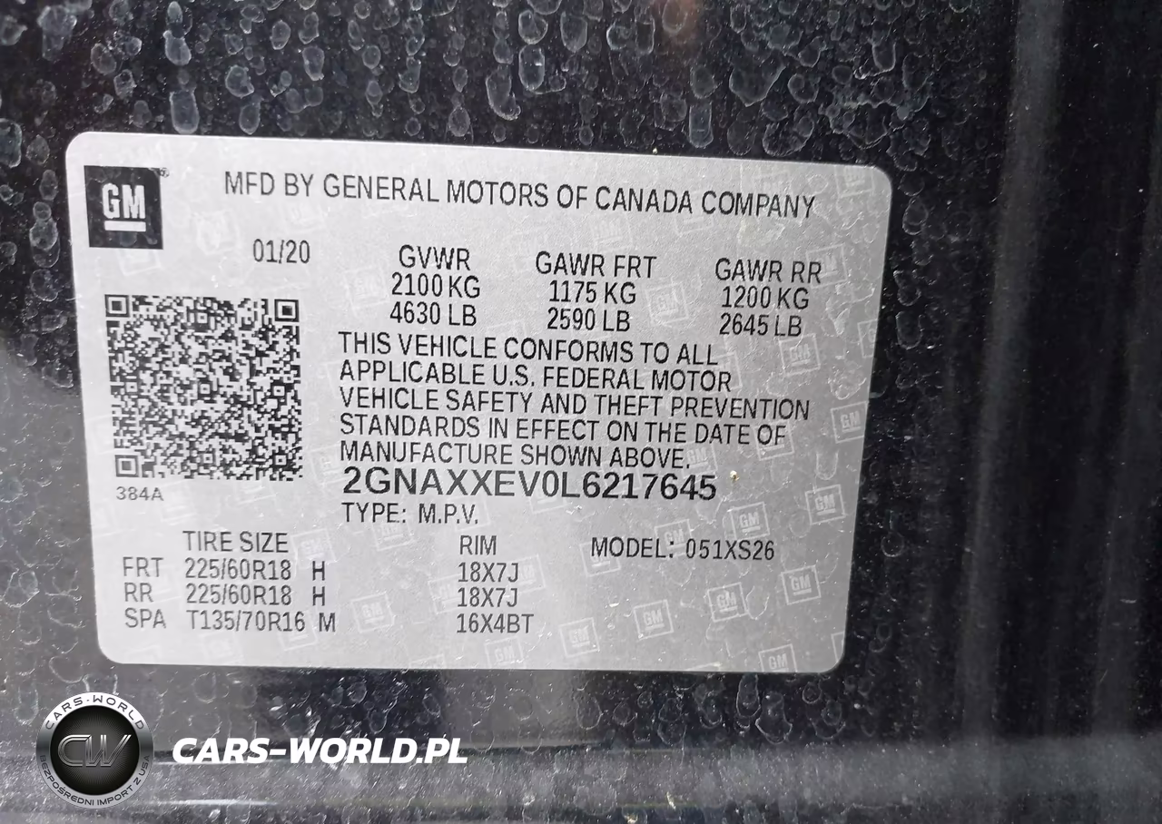 2020 Chevrolet Equinox Awd Premier 1.5L Turbo VIN:2GNAXXEV0L6217645 - 9