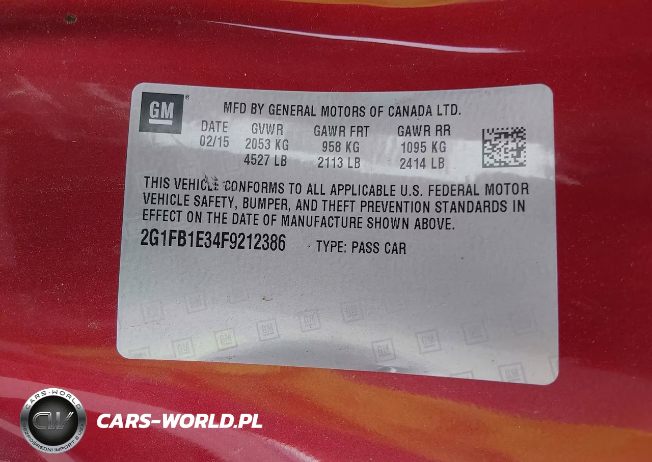 2015 Chevrolet Camaro 2Ls VIN:2G1FB1E34F9212386 - 9