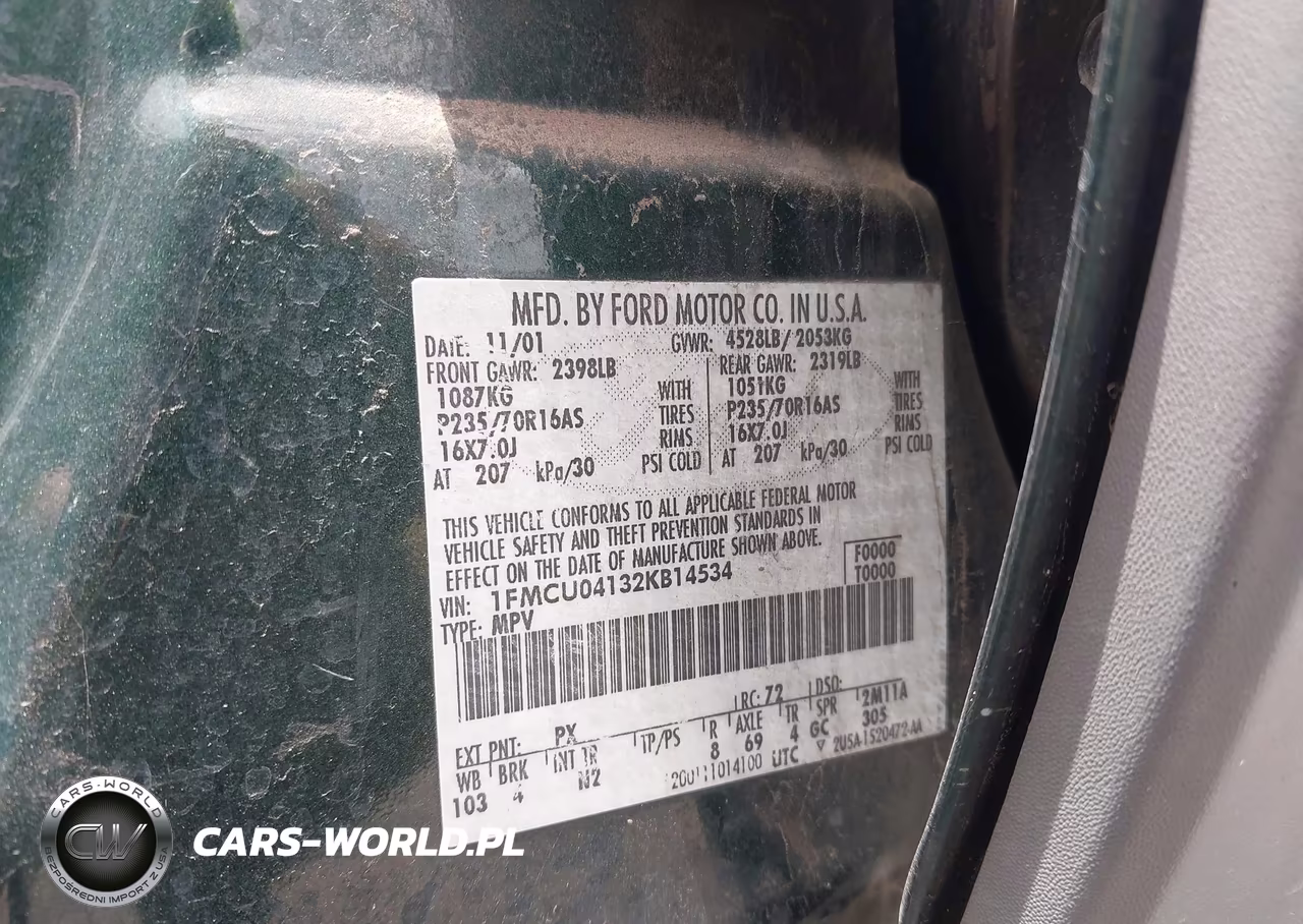2002 Ford Escape Xlt VIN:1FMCU04132KB14534 - 9