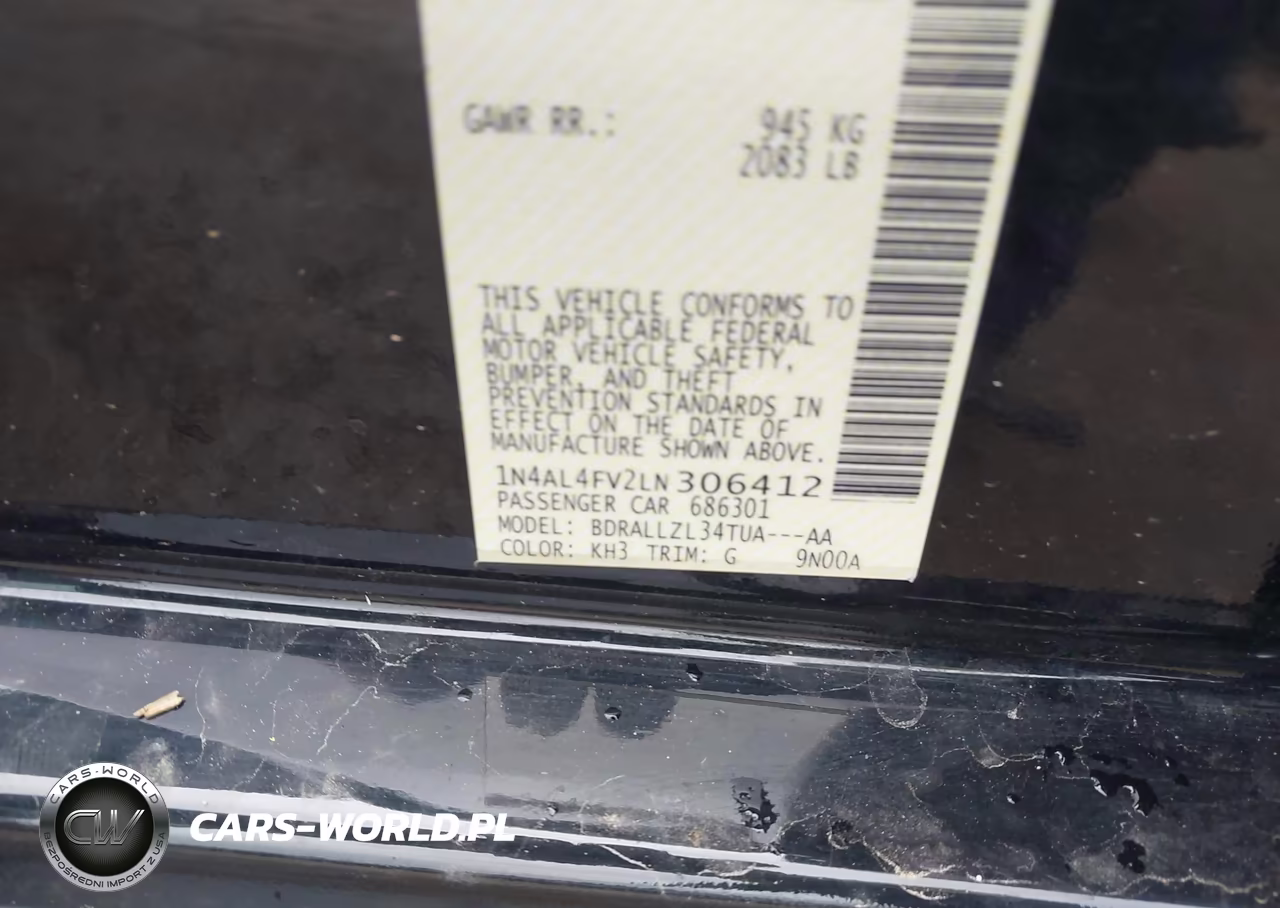 2020 Nissan Altima Platinum Vc-Turbo Fwd VIN:1N4AL4FV2LN306412 - 9