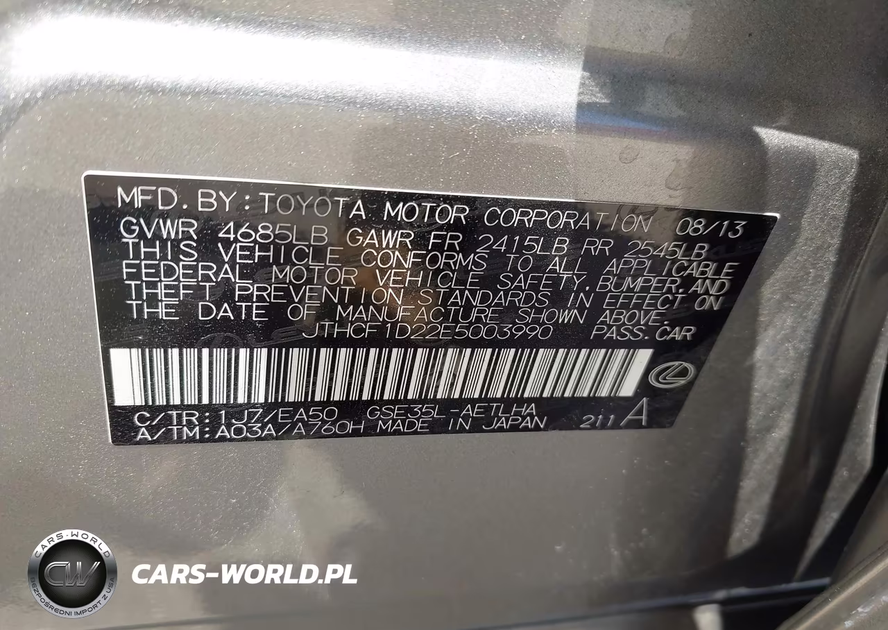 2014 Lexus Is 250 VIN:JTHCF1D22E5003990 - 9