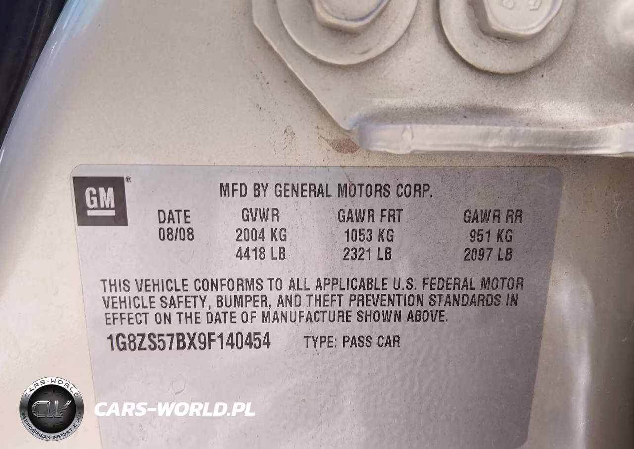 2009 Saturn Aura Xe VIN:1G8ZS57BX9F140454 - 9