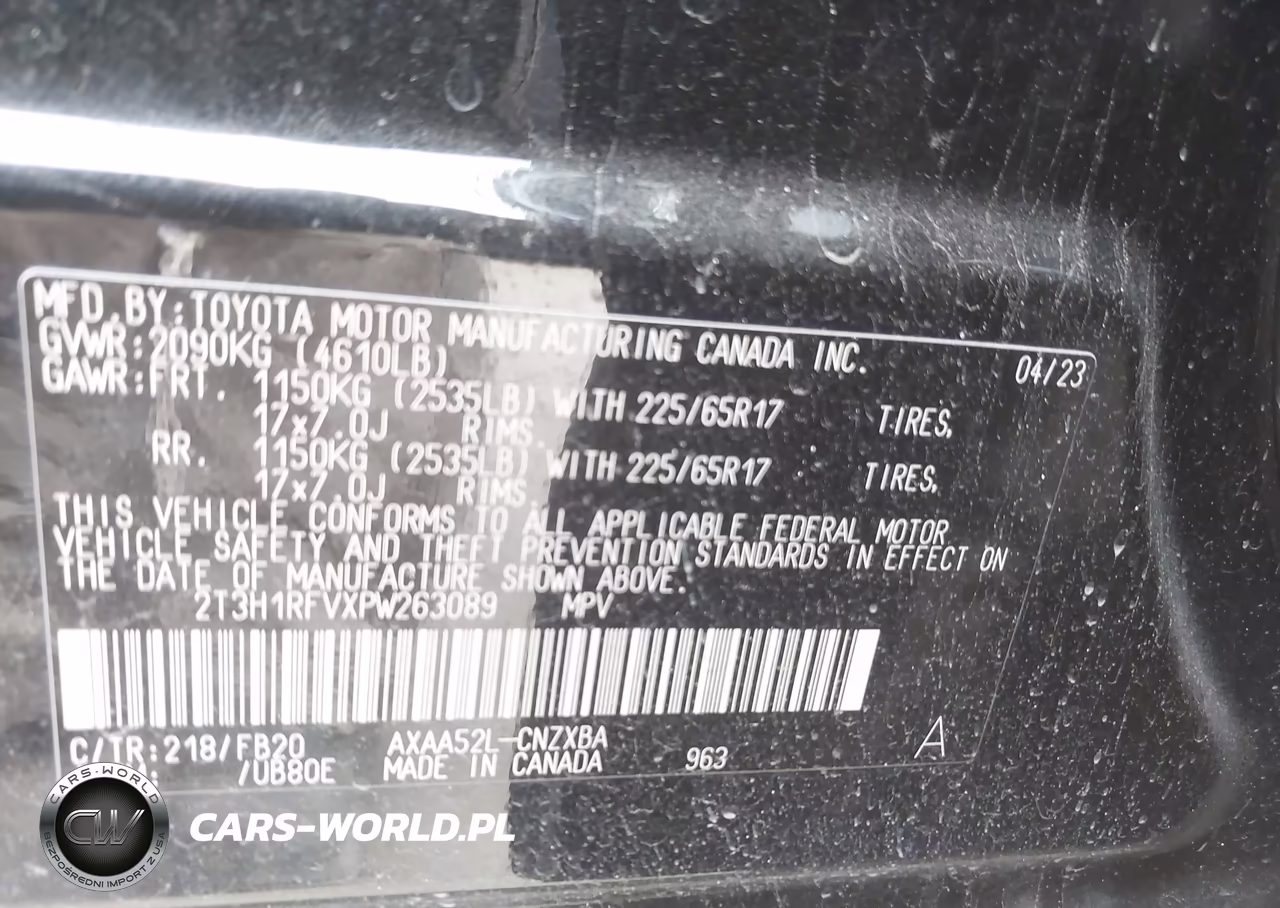 2023 Toyota Rav4 Le VIN:2T3H1RFVXPW263089 - 9