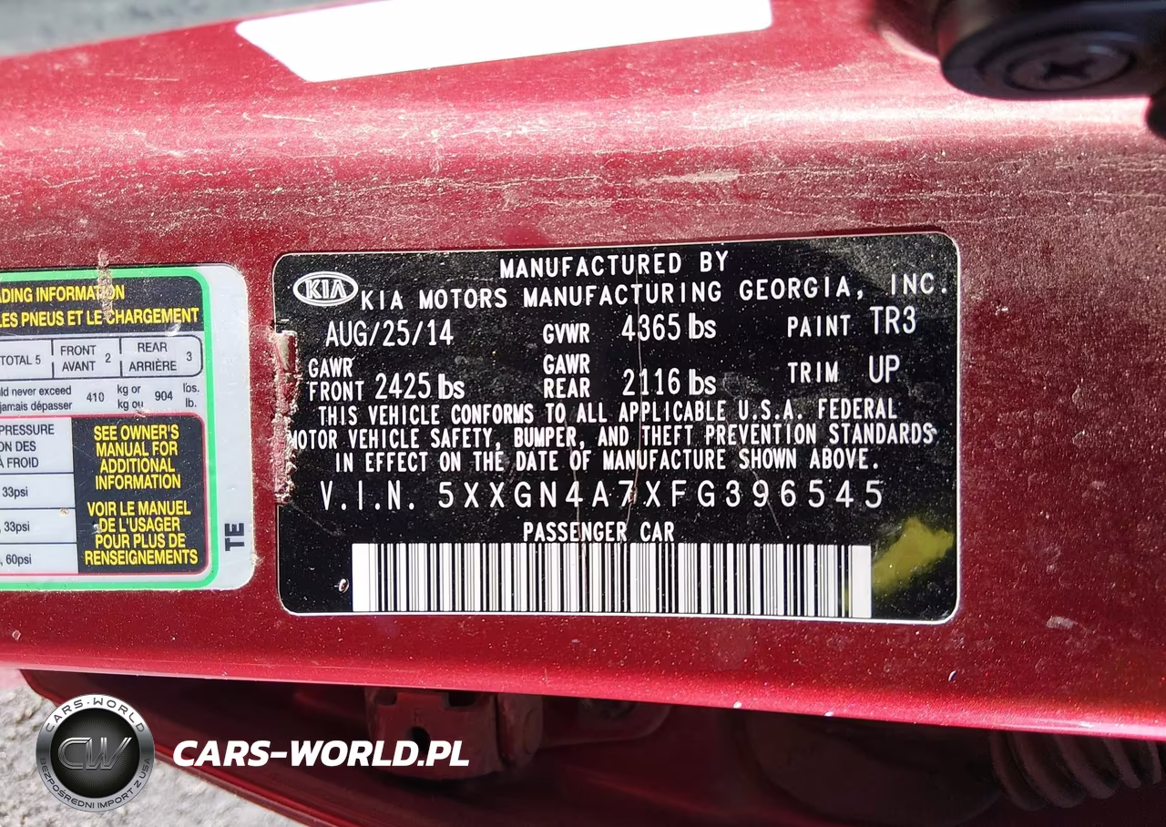 2015 Kia Optima Ex VIN:5XXGN4A7XFG396545 - 9