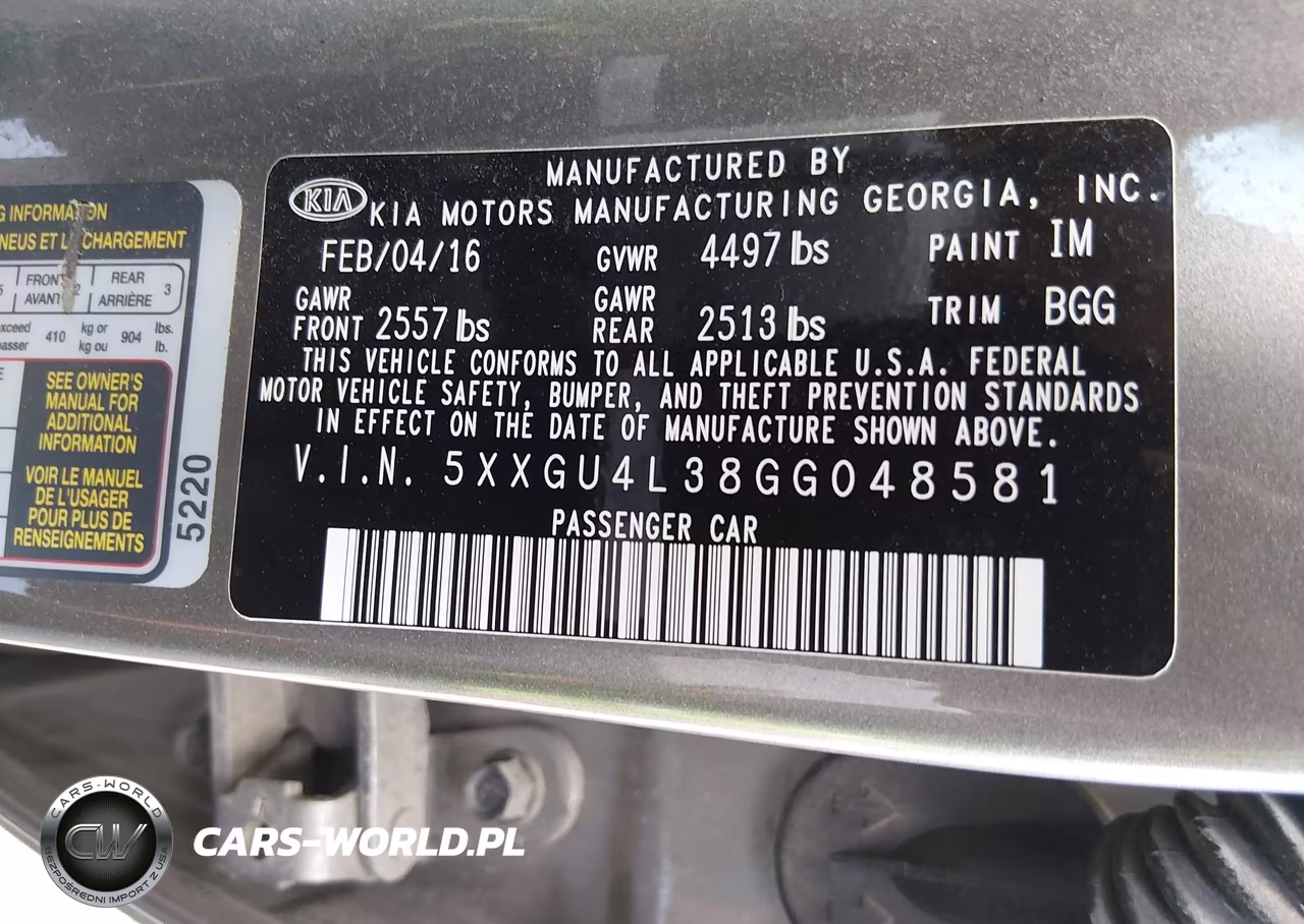 2016 Kia Optima Ex VIN:5XXGU4L38GG048581 - 9
