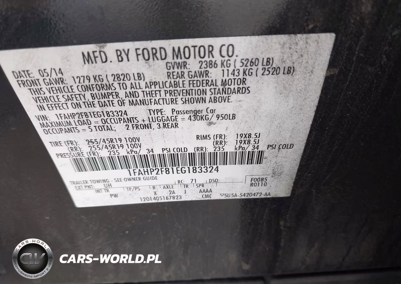 2014 Ford Taurus Limited VIN:1FAHP2F81EG183324 - 9