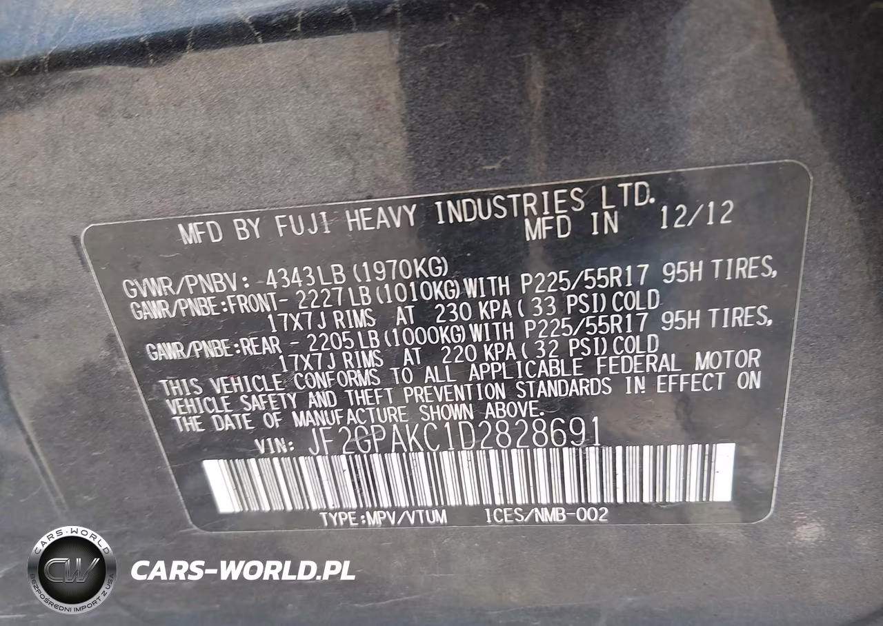 2013 Subaru Xv Crosstrek 2.0I Limited VIN:JF2GPAKC1D2828691 - 9