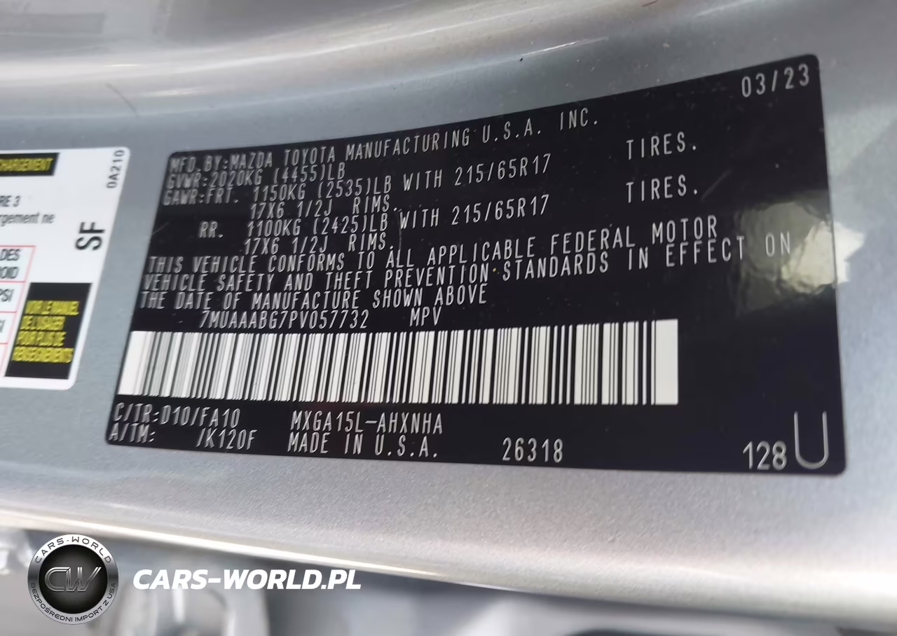 2023 Toyota Corolla Cross L VIN:7MUAAABG7PV057732 - 9