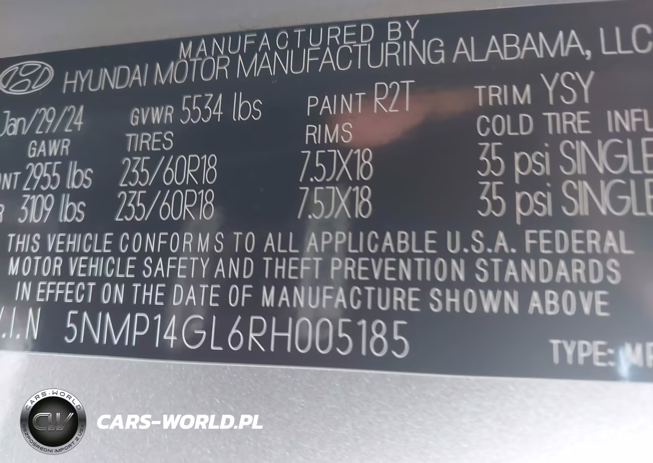 2024 Hyundai Santa Fe Se VIN:5NMP14GL6RH005185 - 9