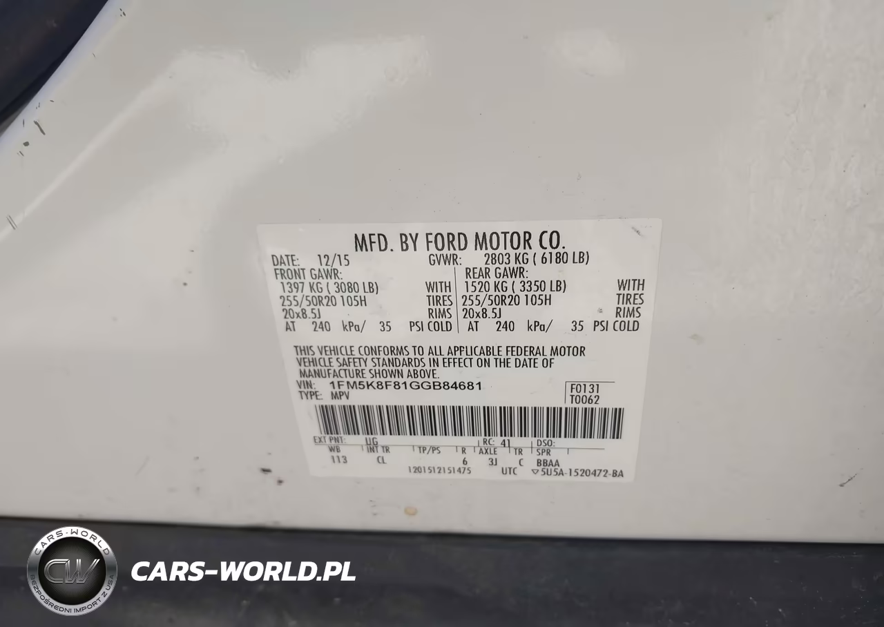 2016 Ford Explorer Limited VIN:1FM5K8F81GGB84681 - 9