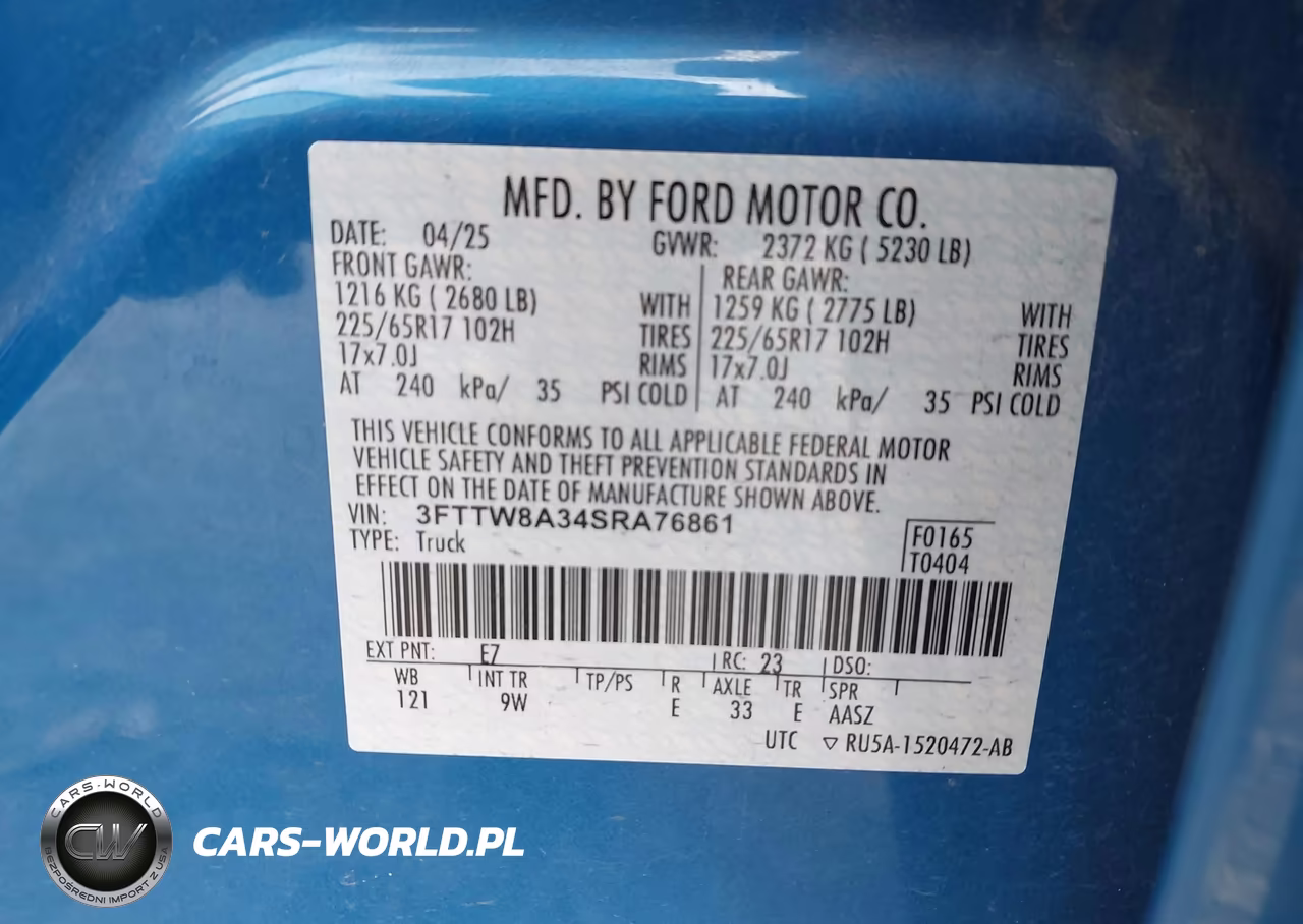 2025 Ford Maverick Xl VIN:3FTTW8A34SRA76861 - 9