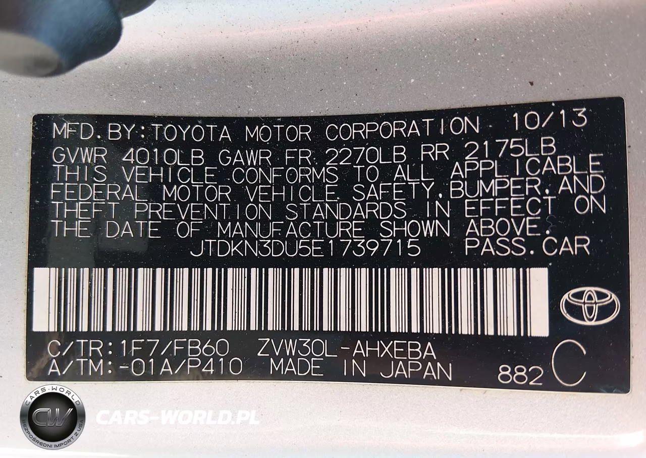 2014 Toyota Prius Three VIN:JTDKN3DU5E1739715 - 9