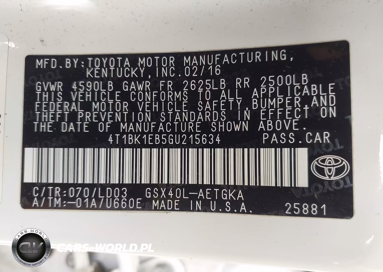 2016 Toyota Avalon Xle VIN:4T1BK1EB5GU215634 - 9