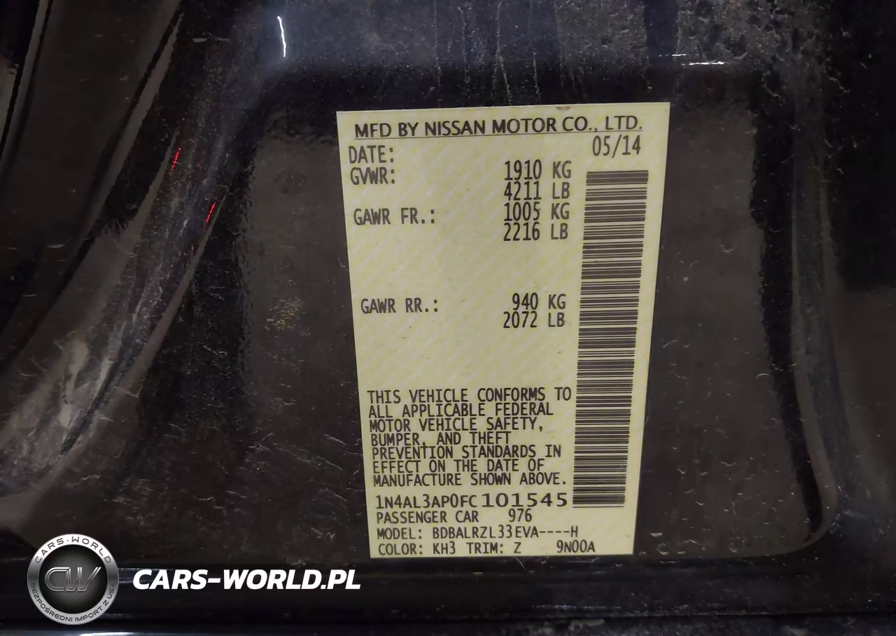 2015 Nissan Altima 2.5 Sl VIN:1N4AL3AP0FC101545 - 9
