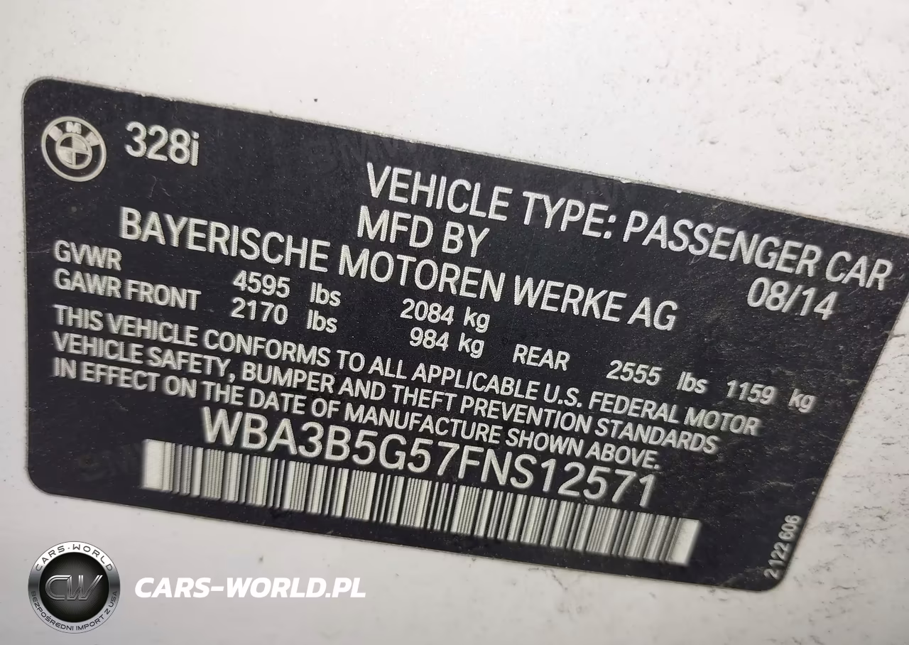 2015 BMW 328I xDrive VIN:WBA3B5G57FNS12571 - 9