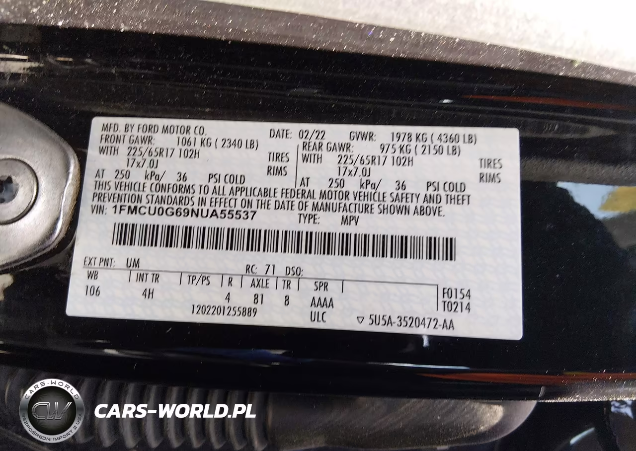 2022 Ford Escape Se VIN:1FMCU0G69NUA55537 - 9