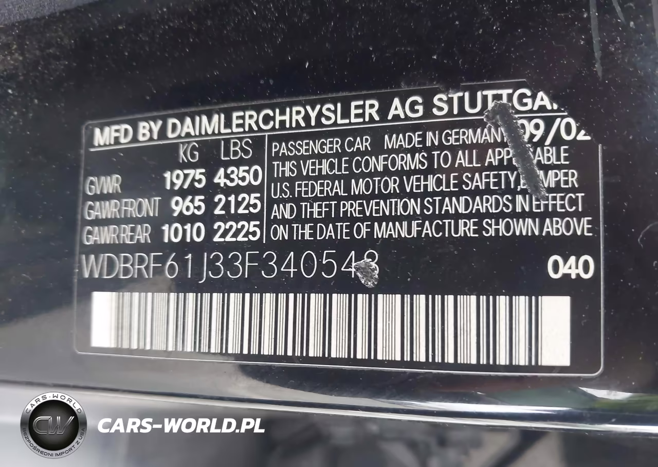 2003 Mercedes-Benz C 240 VIN:WDBRF61J33F340548 - 9