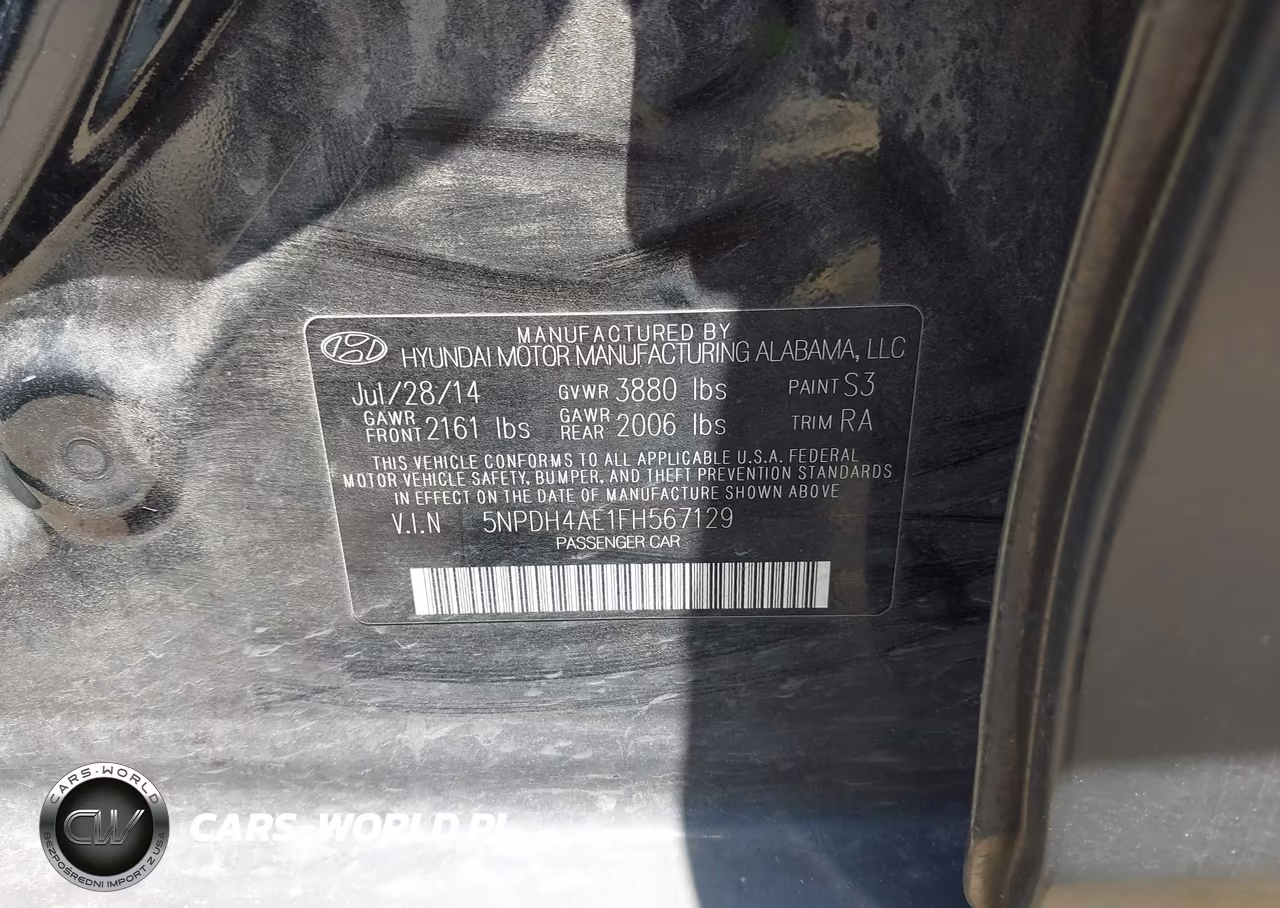 2015 Hyundai Elantra Limited VIN:5NPDH4AE1FH567129 - 9