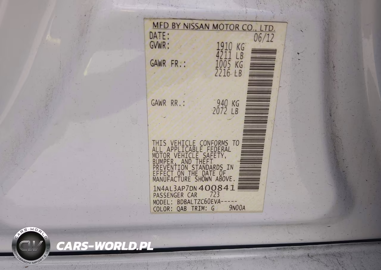 2013 Nissan Altima 2.5 Sv VIN:1N4AL3AP7DN400841 - 9